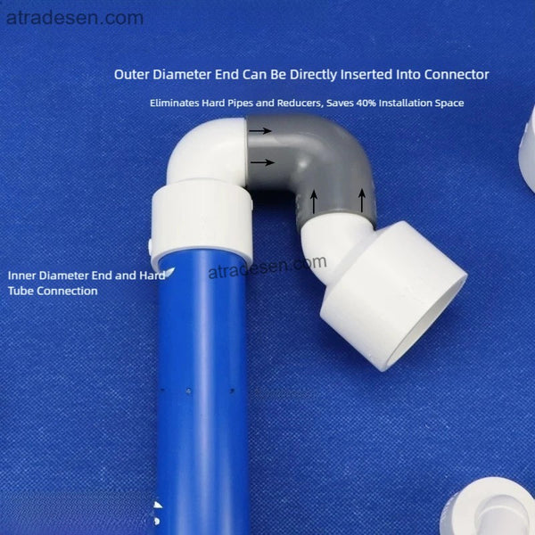 Premium Lesso White PVC Reducing Street Elbow (25mm-50mm) - 90° & 45° Spigot x Slip
