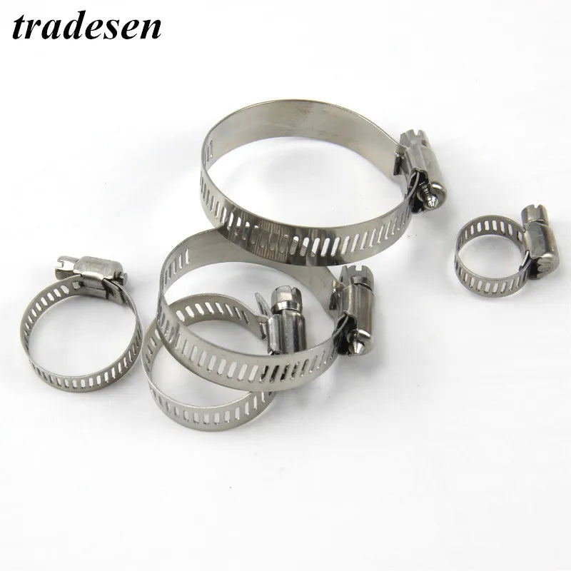 Premium 304 Stainless Steel Worm Gear Hose Clamps – Adjustable Pipe Tube Clips