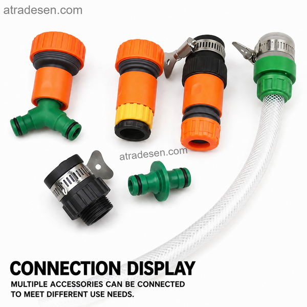 Universal Garden Hose Quick Connectors & Tap Adapters – Fittings for Watering & Car Wash
