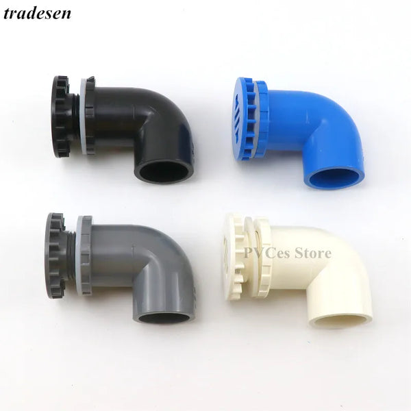 90-Degree Elbow PVC Drain Joint Connector for DIY Aquarium Water Supply