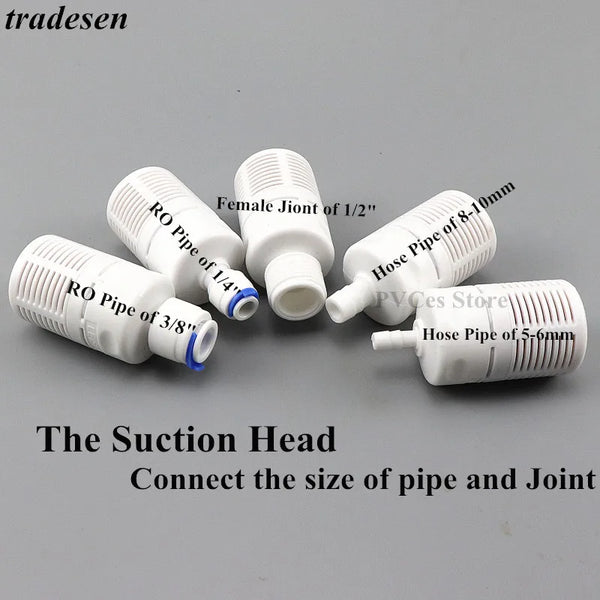 POM Anti-Clogging Filter Suction Head for Aquarium Water Pump Inlets