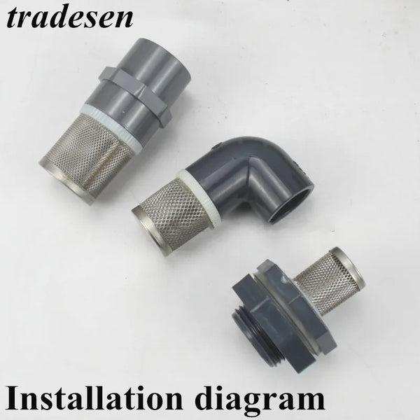 Threaded Stainless Steel Mesh Screen Filter Check Valve for Aquarium Pumps