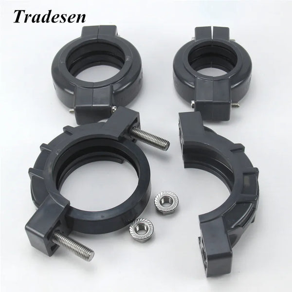Premium UPVC Grooved Coupling - Flexible Mechanical Pipe Clamp with Stainless Steel Bolts (DN32 to DN80)
