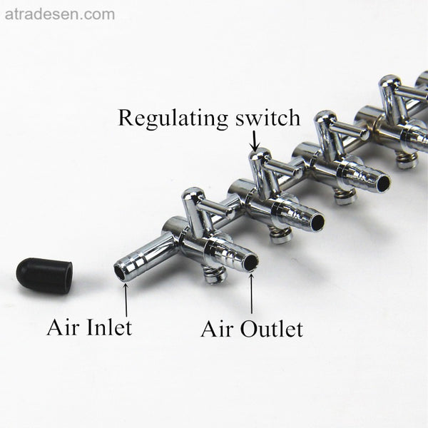Premium Stainless Steel Aquarium Air Valve Distributor - Multi-Way Pump Splitter