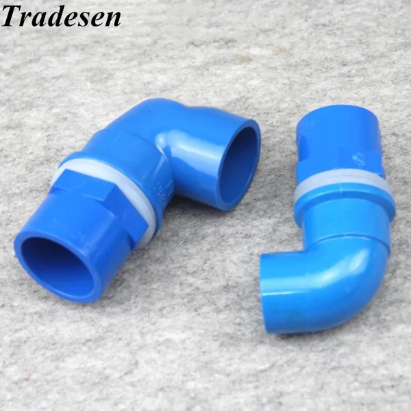 90-Degree Elbow PVC Inlet/Outlet Pipe Connector for Aquarium Tanks