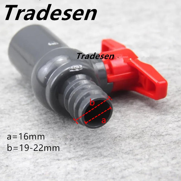 PVC Ball Valve Pipe Fitting Adapter for Aquarium & Garden Irrigation