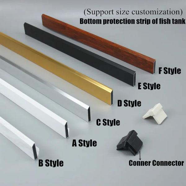 Aluminum Alloy Double Layer Push-Pull Chute Edging for Aquarium Tanks