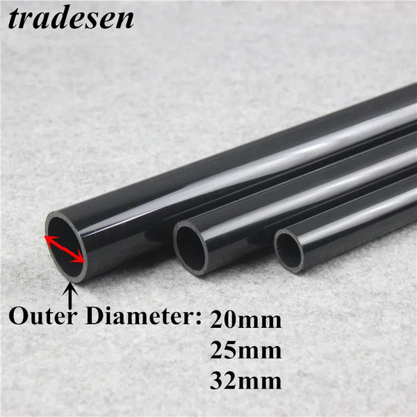 Premium Pure Black UPVC Pipe - High-Quality Light-Blocking Aquarium Water Tube (O.D 20mm to 32mm | 50cm Length)