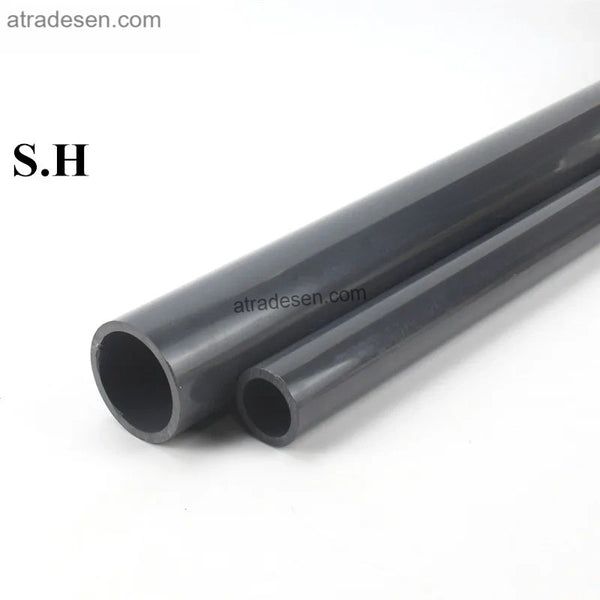 Heavy-Duty Dark Grey PVC Chemical Pipe (90mm-315mm) - Two 50cm Industrial Tubes
