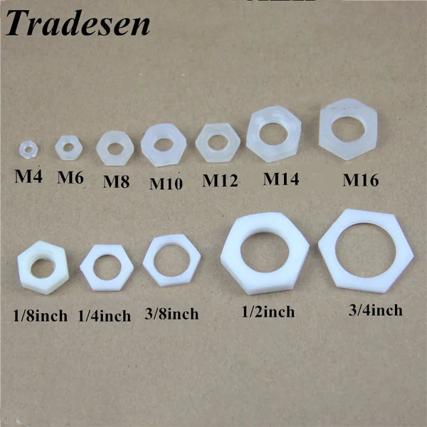 Food Grade Plastic Hex Lock Nut with Silicone Washer - Metric (M6-M16) & BSP (1/8