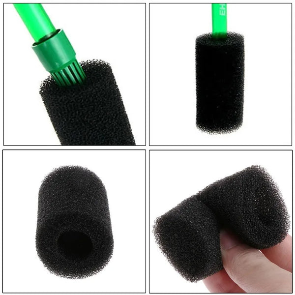 Black Foam Sponge Filter Protector Cover for Aquarium Inlets
