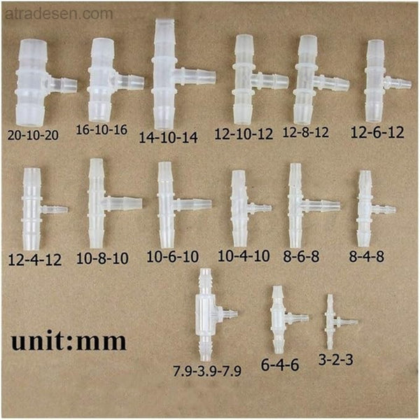 Premium Food Grade PP Bullhead Barbed Tee - Expanded Branch Hose Splitter