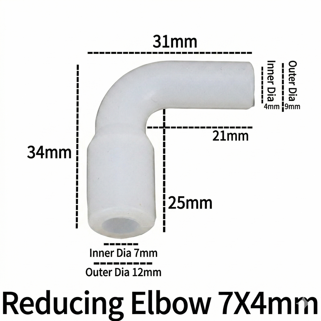 90-Degree Reducing Elbow Barbed Connector – Hose Reducer