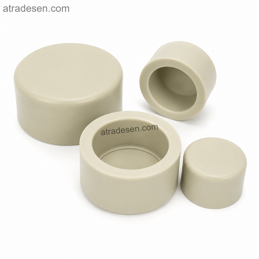 Chemical-Grade PPH Socket Fusion End Cap | S5 1.25MPa Hot-Melt Pipe Cap, Plug, Seal Cover Fitting (20mm - 110mm) - Atradesen