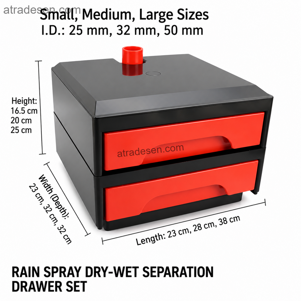 Complete Trickle Filter Drawer Kit (S/M/L) | Rain Shower Dry-Wet Separation Sump System | Aquarium Media Box