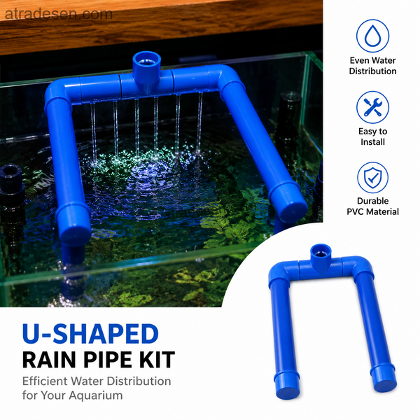 Complete U-Shaped Aquarium Spray Bar Kit (20-50mm) | DIY Rain Shower Return Pipe Set with FREE Hand Saw | Sump Plumbing