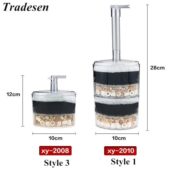 Pneumatic Internal Corner Sponge Filter for Aquarium Air Pumps