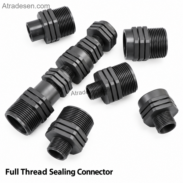 Food-Grade PP Threaded Pipe Adapter (1/2