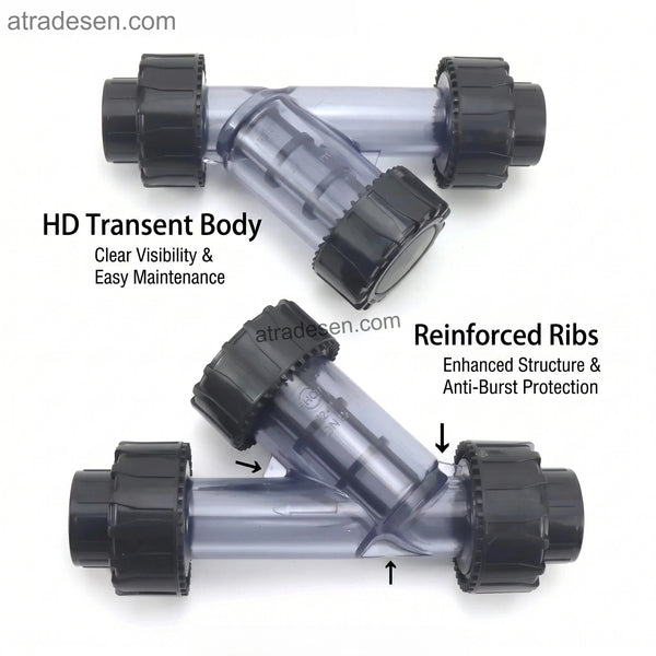 Heavy-Duty Industrial Y-Strainer (63mm-110mm) - UPVC/CPVC/PPH Pipe Filter