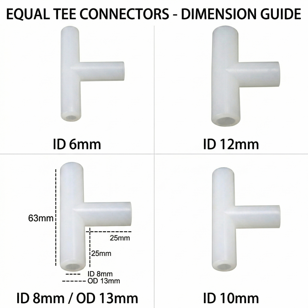 3-Way Equal Tee Barbed Connector – Hose Splitter