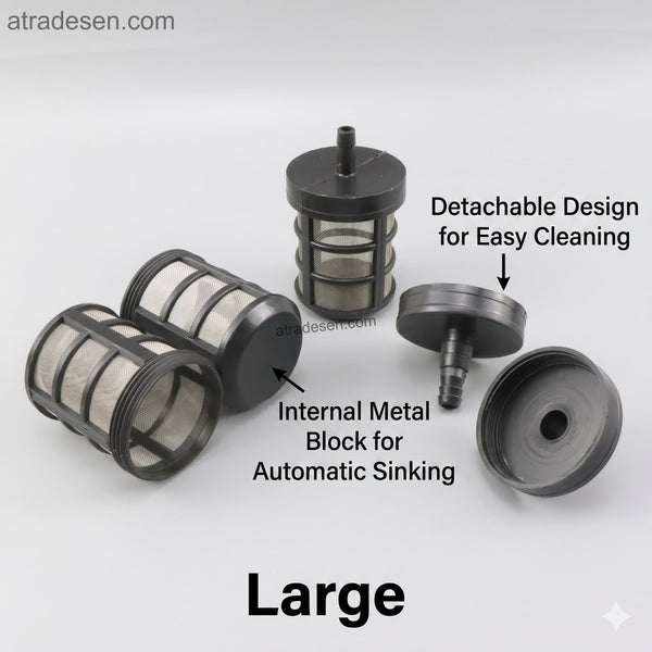 Stainless Steel Mesh Hose Intake Strainer - Water Pump & Sprayer Suction Filter