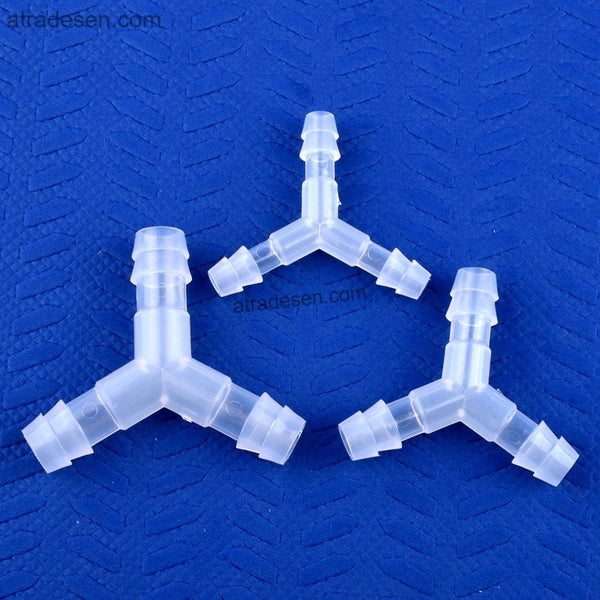 Food Grade 120-Degree Y-Splitter Barbed Connector - Equal Flow Hose Fitting (PP/Acrylic)
