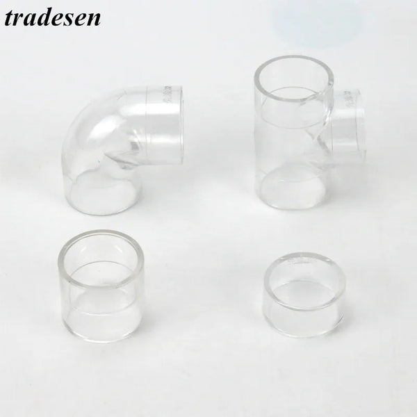 Transparent Acrylic 90 Degree Elbow Pipe Connector for Aquariums