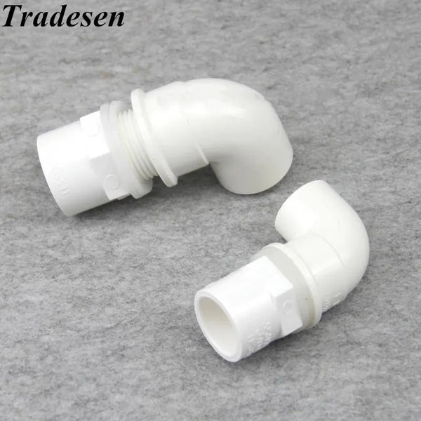90-Degree Elbow PVC Inlet/Outlet Water Pipe Fitting for Aquarium Tanks