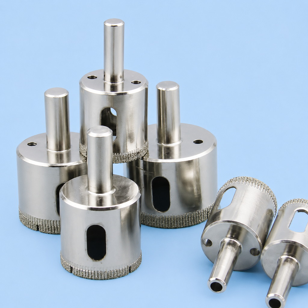 Jungong Diamond Coated Hole Saw Bit | Electroplated Emery Core Drill for Glass, Tile, Acrylic & Rigid Plastic (6mm - 90mm) - Atradesen