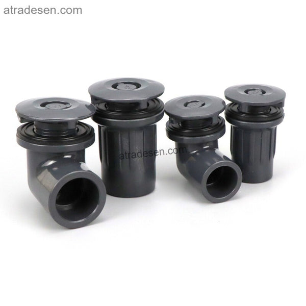 Premium UPVC Raised Cap Aquarium Drain (20/25mm) | 360° Intake Bottom Bulkhead & Valve Kit | Anti-Clog Plumbing
