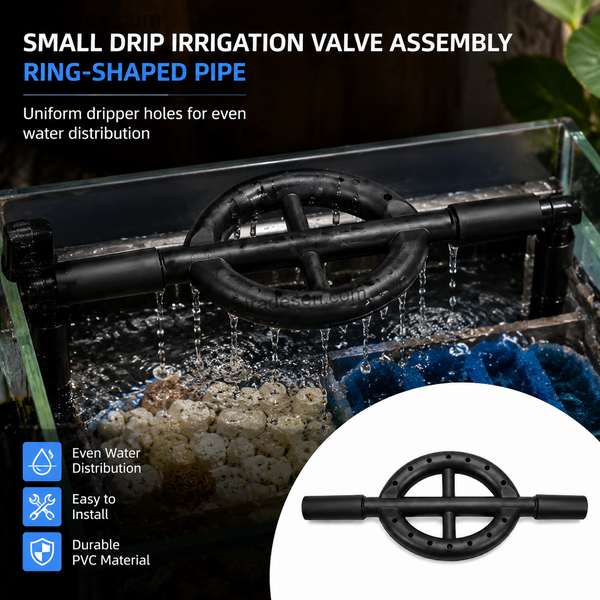 Modular Aquarium Trickle Filter Rain Shower Pipe | Extendable Spray Bar & Ring Diffuser | Overhead Drip Box Plumbing