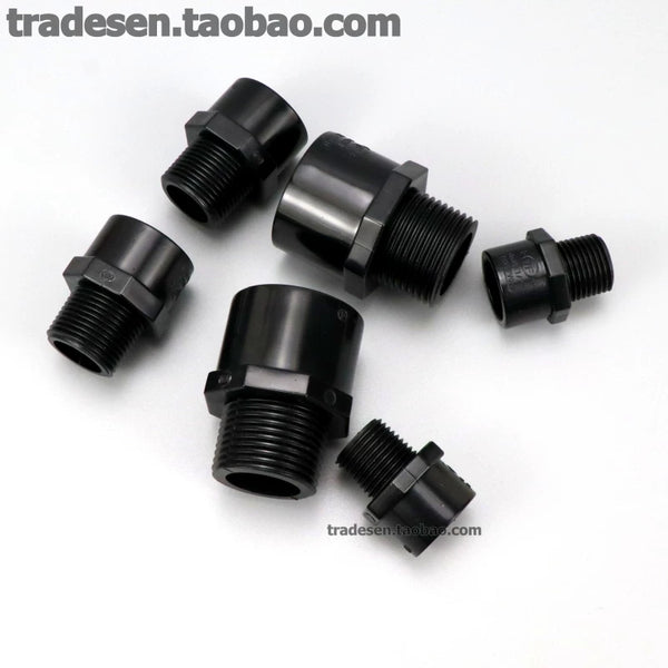 Premium Pure Black UPVC Male Adapter - Light-Blocking Slip x MPT Fitting (1/2