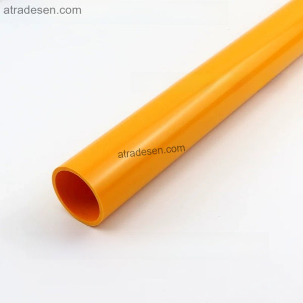 Premium Orange PVC Pipe (20mm-50mm) - Rigid Tubing for Marine Aquarium & Chemical Routing