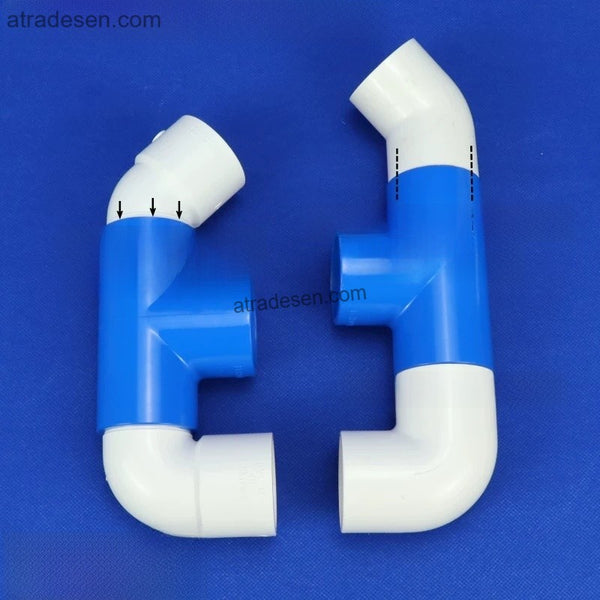 Premium Lesso White PVC Street Elbow (20mm-63mm) - 90° & 45° Spigot x Slip Fitting