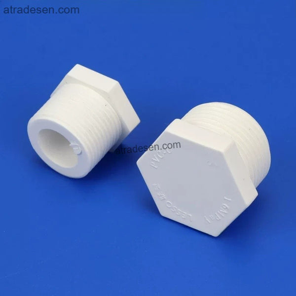 Premium Lesso White PVC Male Threaded Plug (1/2