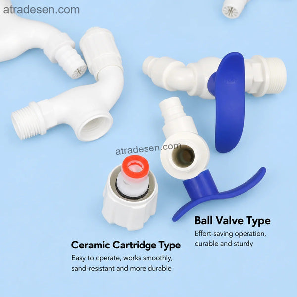 PVC Plastic Single-Cold Quick-Opening Water Tap | G1/2