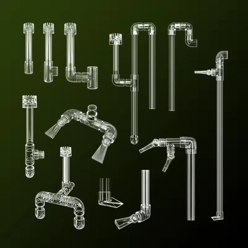 Premium Clear Acrylic Aquarium Plumbing Fittings (16-32mm) | Ultimate Modular DIY Pipe Connectors | Transparent Aquascaping