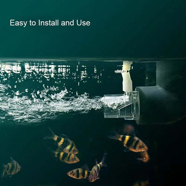 Premium Clear Acrylic Venturi Aerator Nozzle (16-25mm) | Non-Electric Aquarium Oxygen Diffuser | Canister & Sump Return