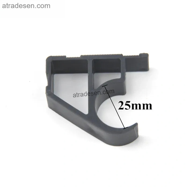 Premium 25mm Aquarium C-Style Pipe Clamp - Permanent Glue-On Plastic Tube Holder