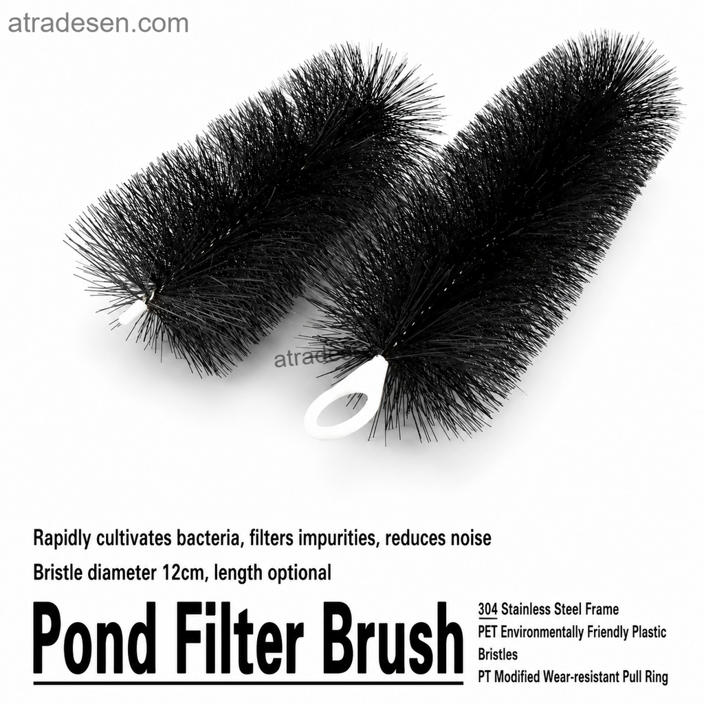 Premium 304 Stainless Steel Pond Filter Brush (12cm Dia.) | Koi Pond & Sump Bio-Media Silencer | Sold Per Piece