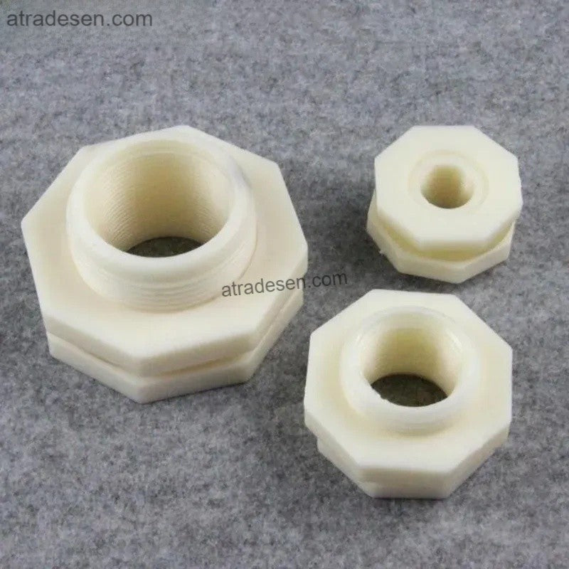 Premium ABS Waterproof Tank Bulkhead (1/2" - 2") | Reverse Thread Lock Nut Connector | Rain Barrel & Aquarium Fitting