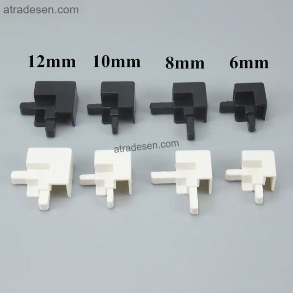 Premium Aquarium Sliding Track Corner Connector (6mm-15mm) - Double-Layer Glass Lid Frame Joint