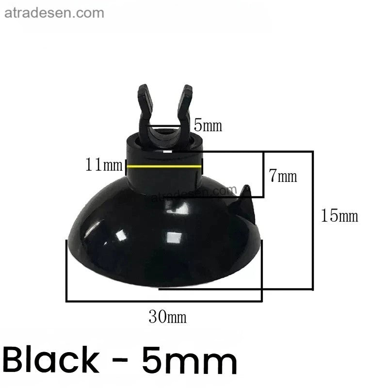 Premium Aquarium U-Type Suction Cup Pipe Clamp - Elastic Airline Hose & Tube Holder