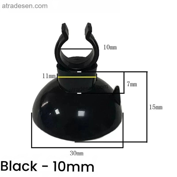 Premium Aquarium U-Type Suction Cup Pipe Clamp - Elastic Airline Hose & Tube Holder