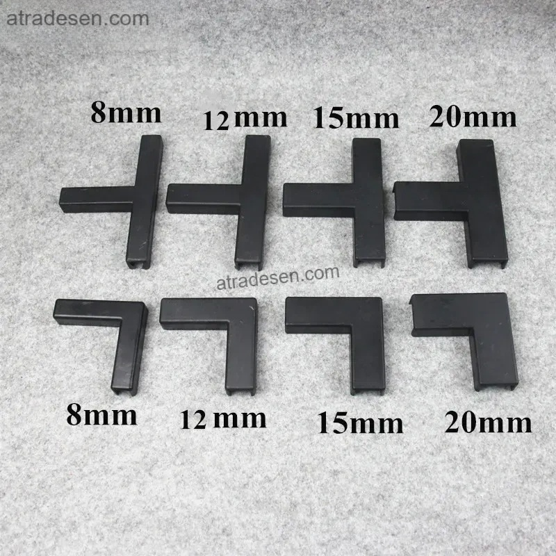 Premium Black Aquarium Glass Corner Protectors (8mm-20mm) - T-Shape & L-Shape Edge Guards