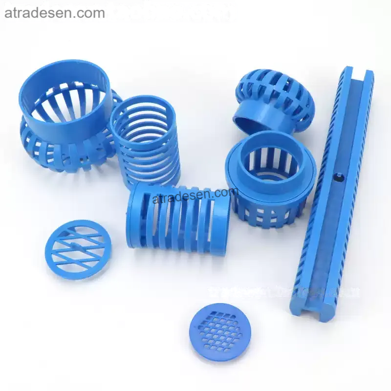 Premium Blue ABS Aquarium Intake Strainer & Drain Cover - Seafood Tank Overflow Filter Guard
