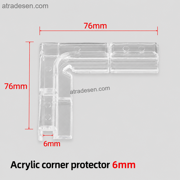 Premium Clear Acrylic Aquarium Corner Protector & Lid Holder | Rimless Tank Glass Edge Guard | Pack of 10 Sets