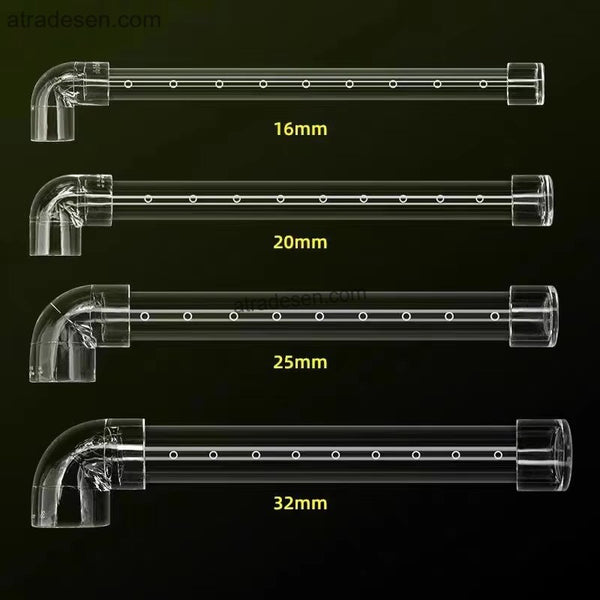 Premium Clear Acrylic Aquarium Rain Spray Bar Kit (16-25mm) | Transparent Canister Filter Outflow Tube | Planted Tank