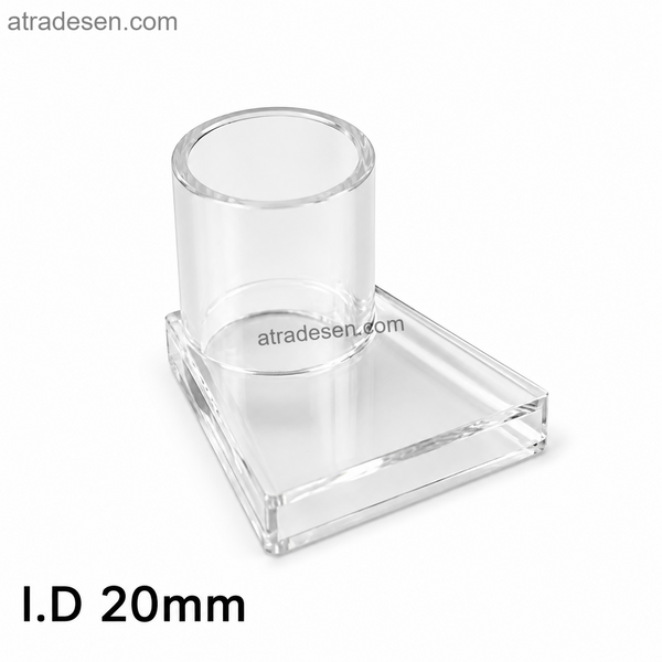 Premium Clear Acrylic Triangle Duckbill Nozzle (20-25mm) | Invisible Corner Bottom Sweeper | Aquarium Return Plumbing