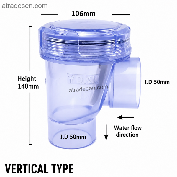 Premium Clear PVC Sewer Backflow Preventer (50mm) | Anti-Odor & Bug Flapper Check Valve | Kitchen Drain Plumbing